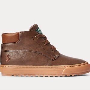 Kids Sz 2 Polo by Ralph Lauren Kids Brown High-Top Sneakers
